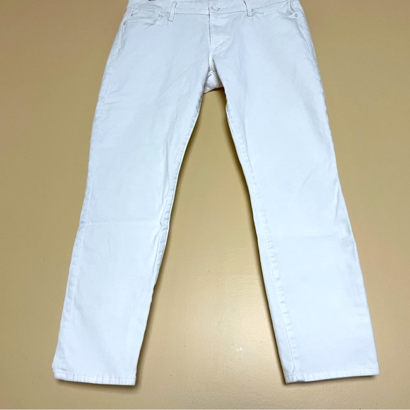MOTHER The Looker Crop Jeans Size 30 White Glass Slipper - Picture 4 of 11